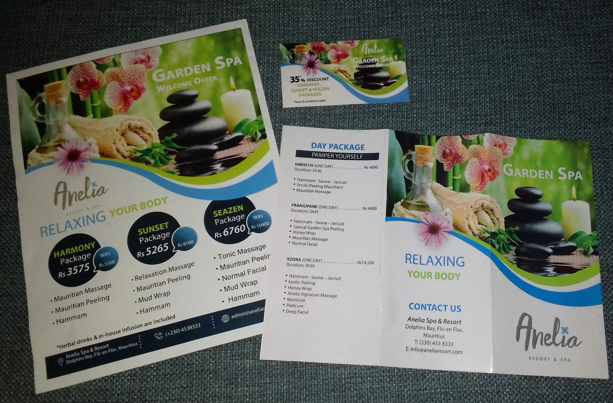 Anelia Resort and Spa finished printed materials